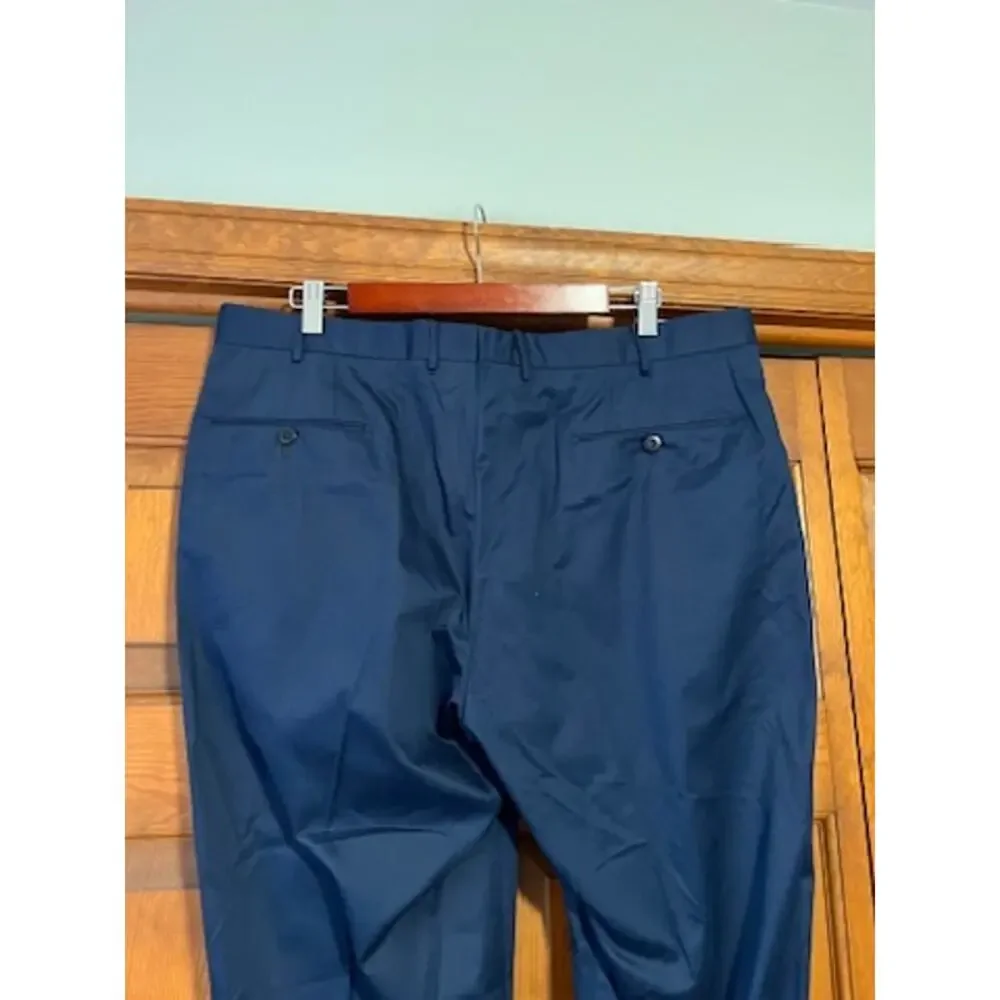Ermenegildo Zegna Men's Slim Fit Navy Cotton Trousers 56R 39 Luxury (US 38/40)